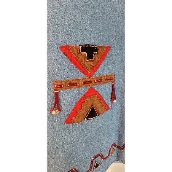 Parsley and Sage Women’s Jacket 2XL Denim Boho Western Embroidered Artsy Art - Picture 3 of 7